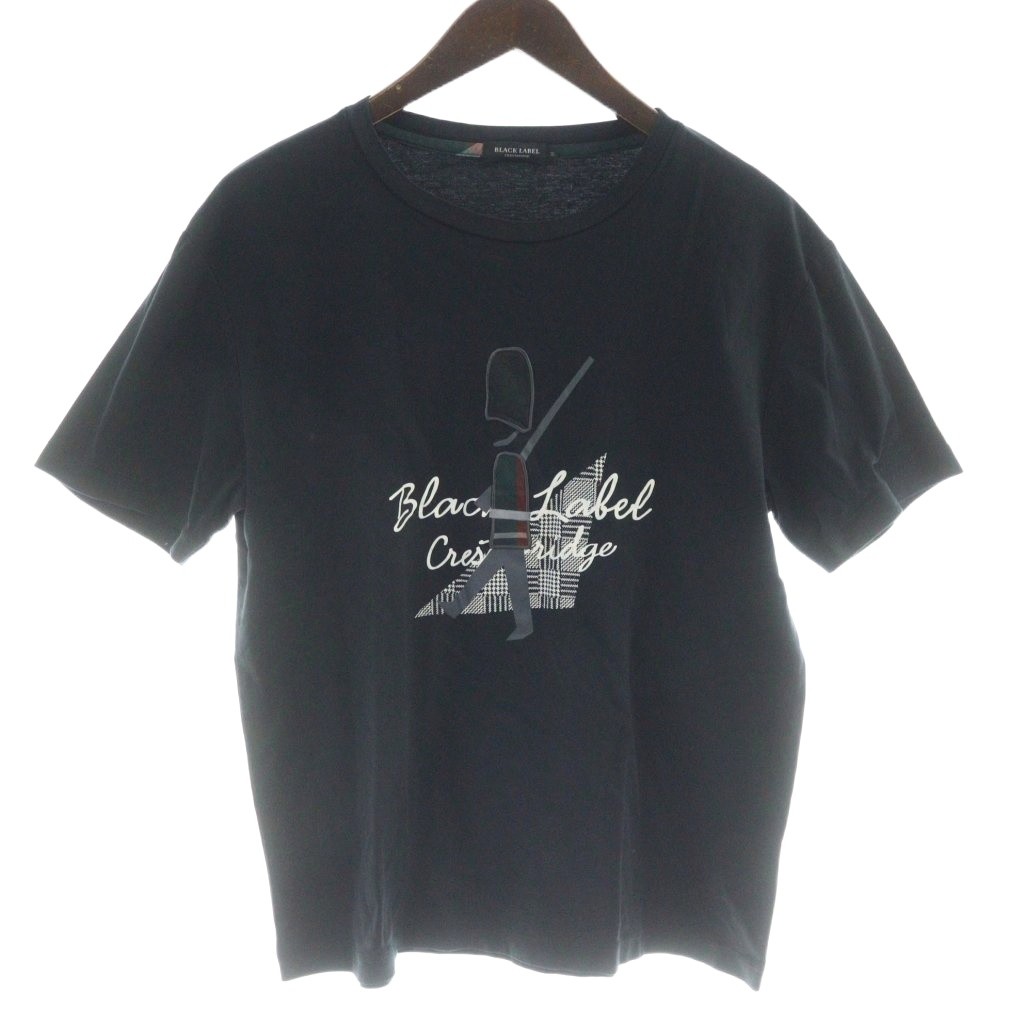 【中古】ブラックレーベルクレストブリッジ BLACK LABEL CRESTBRIDGE Tシャツ M 黒 ブラック 兵隊プリント /KW ■GY99 メンズ 【ベクトル 古着】 251209