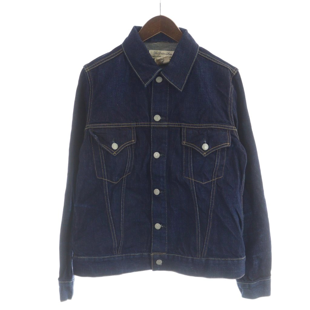 【中古】レミレリーフ REMI RELIEF 3rd デニムジャケット 長袖 ステンカラー ロゴ シングル S 紺 ネイビー ■GY01 /MQ メンズ 【ベクトル 古着】 251212