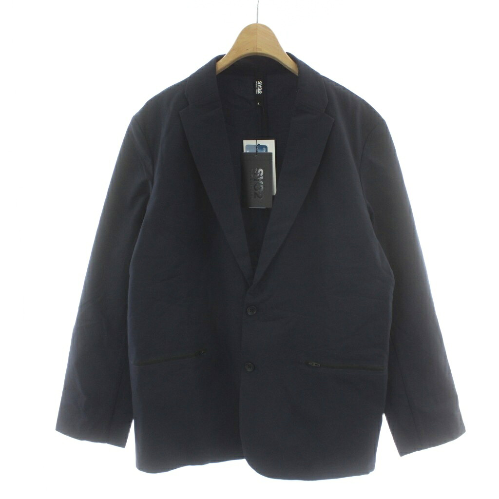 【中古】未使用品 SY32 by SWEET YEARS ファンクションユーティリティ FUNCTION UTILITY JACKET テーラードジャケット ストレッチ L ネイビー 紺色 9118 /PP メンズ 【ベクトル 古着】 251212