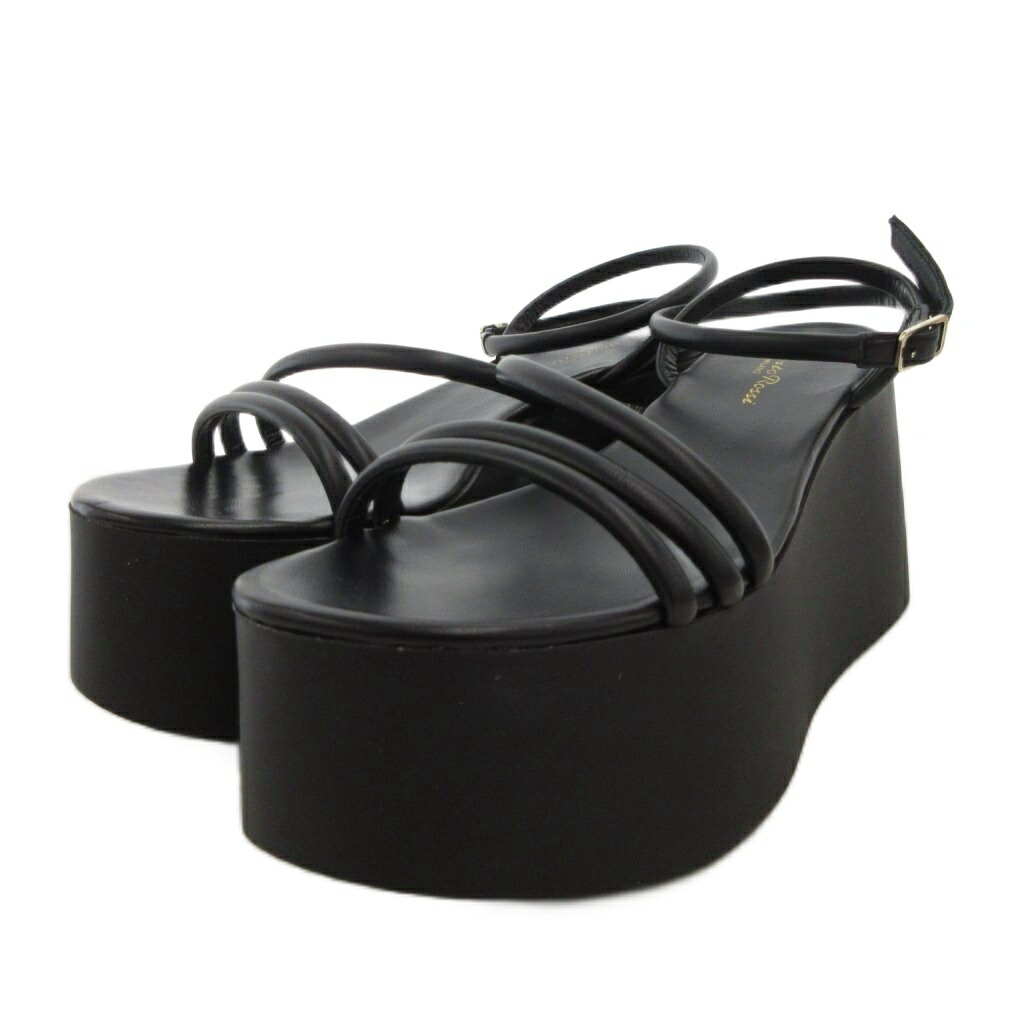 【中古】ジャンヴィトロッシ Gianvito Rossi サンダル シューズ 厚底 ストラップ 36 黒 ブラック /FF ■GY19 レディース 【ベクトル 古着】 251226