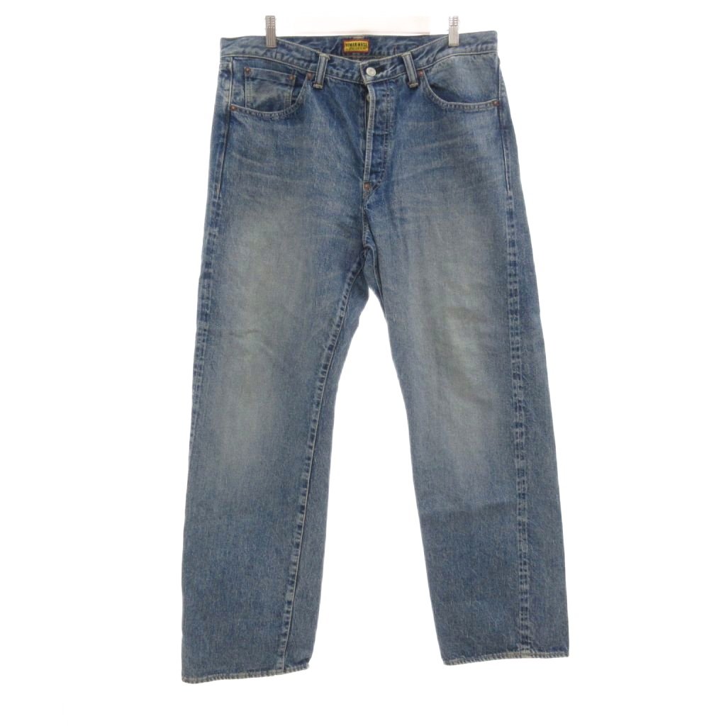 【中古】ヒューマンメイド HUMAN MADE 25SS デニムパンツ ジーンズ ストレート 36 ブルー系 HM29PT003 /UO ■GY18 メンズ 【ベクトル 古着】 260105|ブランド古着ベクトルプレミアム店