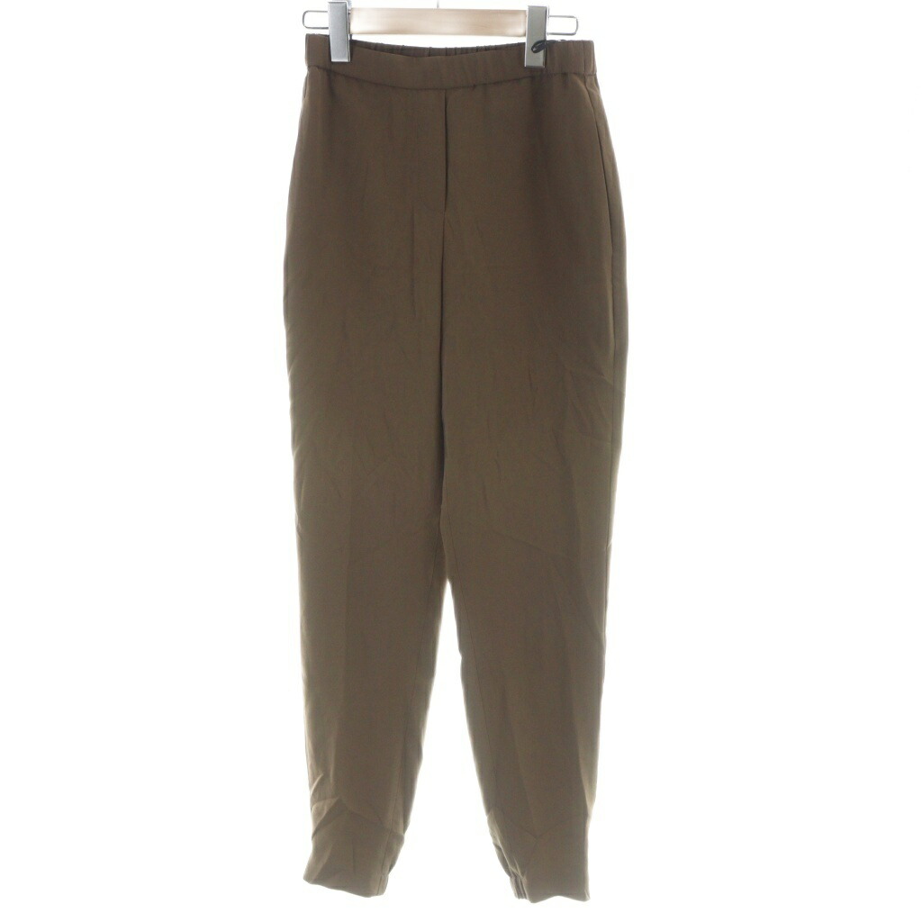 【中古】セオリー Theory 23SS POWDER CREPE CL SLIM JOGGER GZ テーパードパンツ スラックス XXS 茶 ブラウン /KW ■GY03 レディース 【ベクトル 古着】 260115