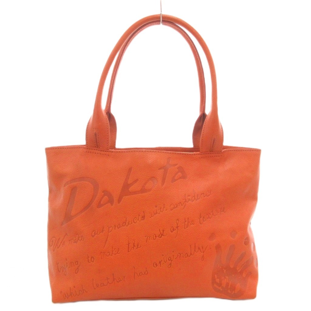 【中古】ダコタ Dakota プルト ハンドバッグ トート 肩掛け レザー 型押しロゴ オレンジ /GV ■GY18 レディース 【ベクトル 古着】 260110