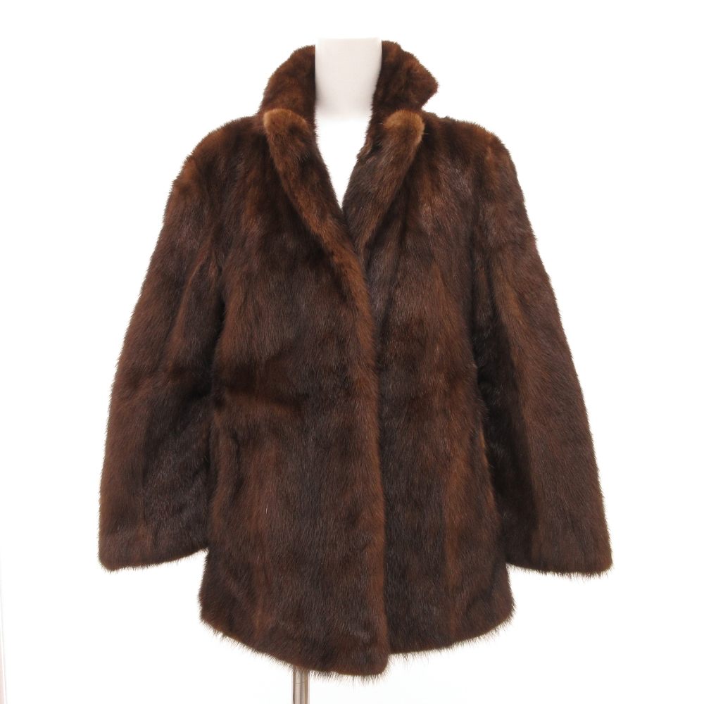 【中古】パロディ PALODY ミンクファーコート 毛皮 ミドル丈 ハーフ 11 茶 ブラウン /JS ■GY18 レディース 【ベクトル 古着】 260107