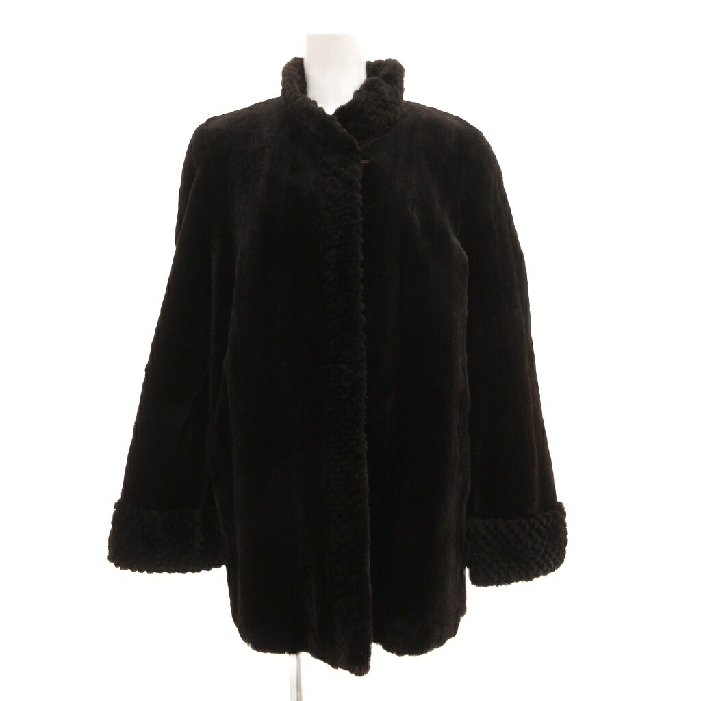 【中古】EMBA エンバ ファーコート 毛皮 シェアードミンク 11 ダークブラウン /JS ■GY42 レディース 【ベクトル 古着】 260106