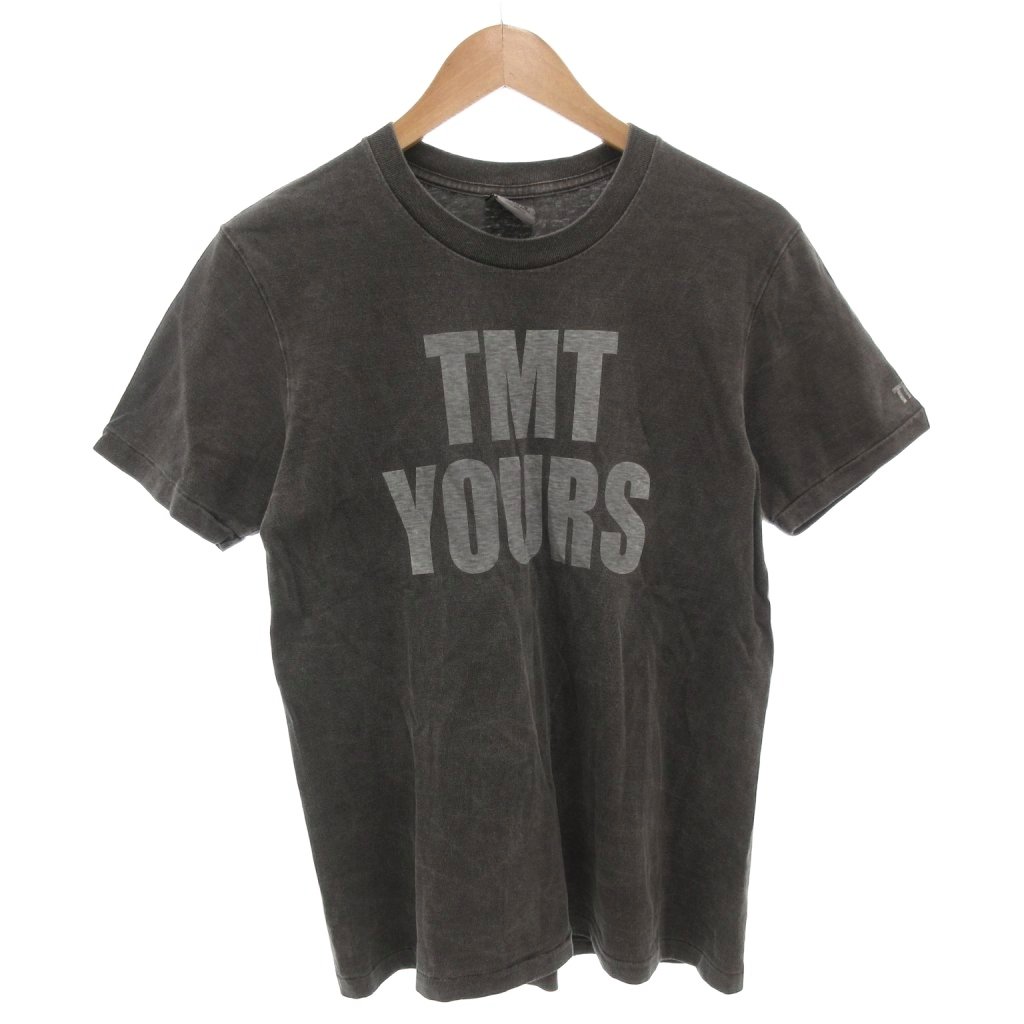【中古】ティーエムティー TMT TMT YOURS BIG3 Tシャツ L グレー 半袖 クルーネック ロゴプリント ダメージ加工 /FF ■GY03 メンズ 【ベクトル 古着】 260117