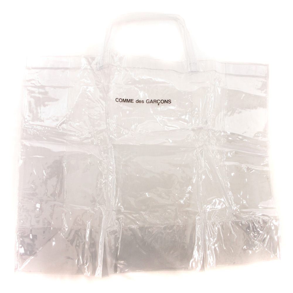 【中古】コムデギャルソン COMME des GARCONS ビッグクリアトートバッグ ハンドバッグ PVC ロゴ /JS ■GY03 メンズ レディース 【ベクトル 古着】 260126