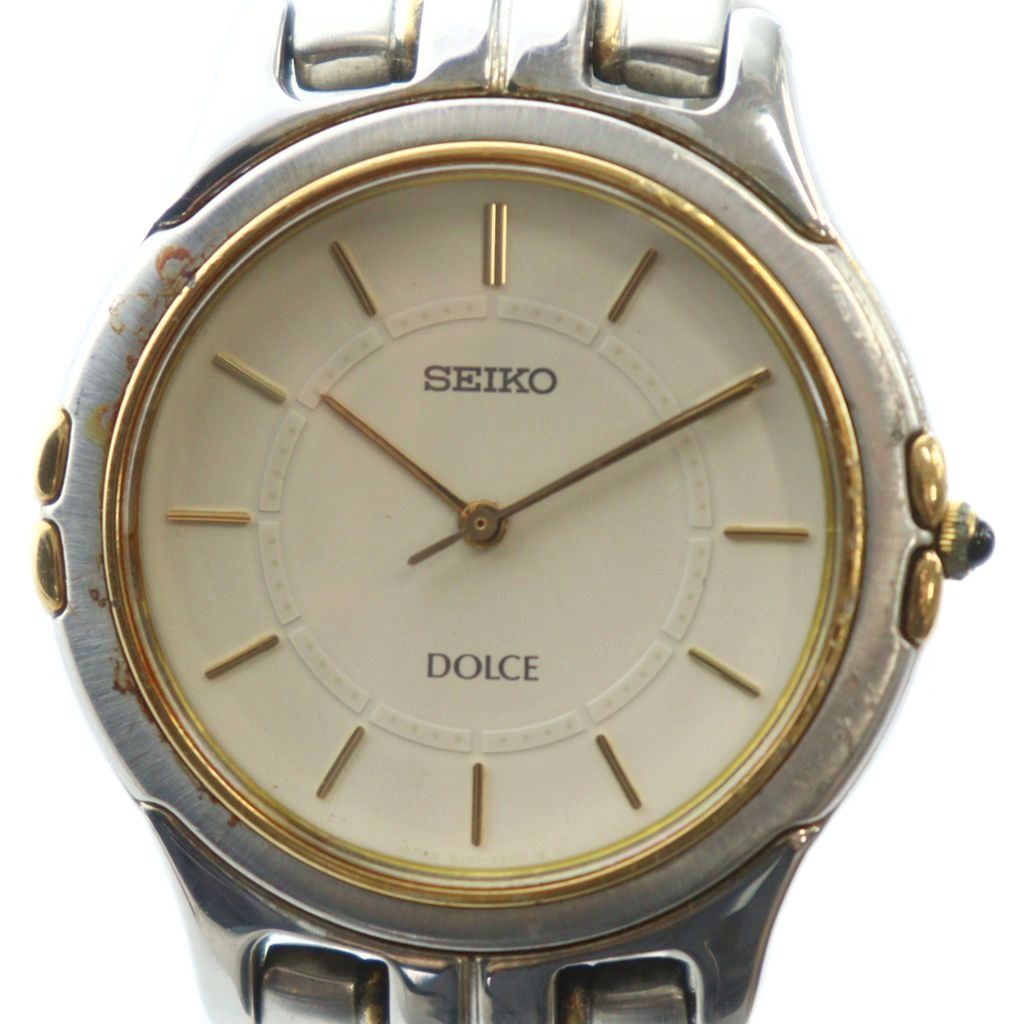 【中古】セイコー SEIKO 8J41-6140 ドルチェ 腕時計 ウォッチ クォーツ ロゴ シルバー色 ■GY18 /MQ メンズ 【ベクトル 古着】 260121