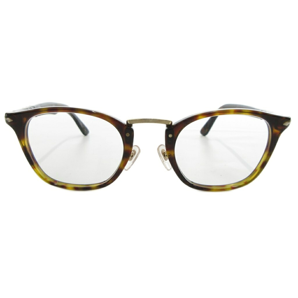 【中古】ペルソール Persol Typewriter Edition 眼鏡 メガネ ウェリントン べっ甲柄 度入り 47□22 デミブラウン /UO ■GY18 メンズ レディース 【ベクトル 古着】 260119