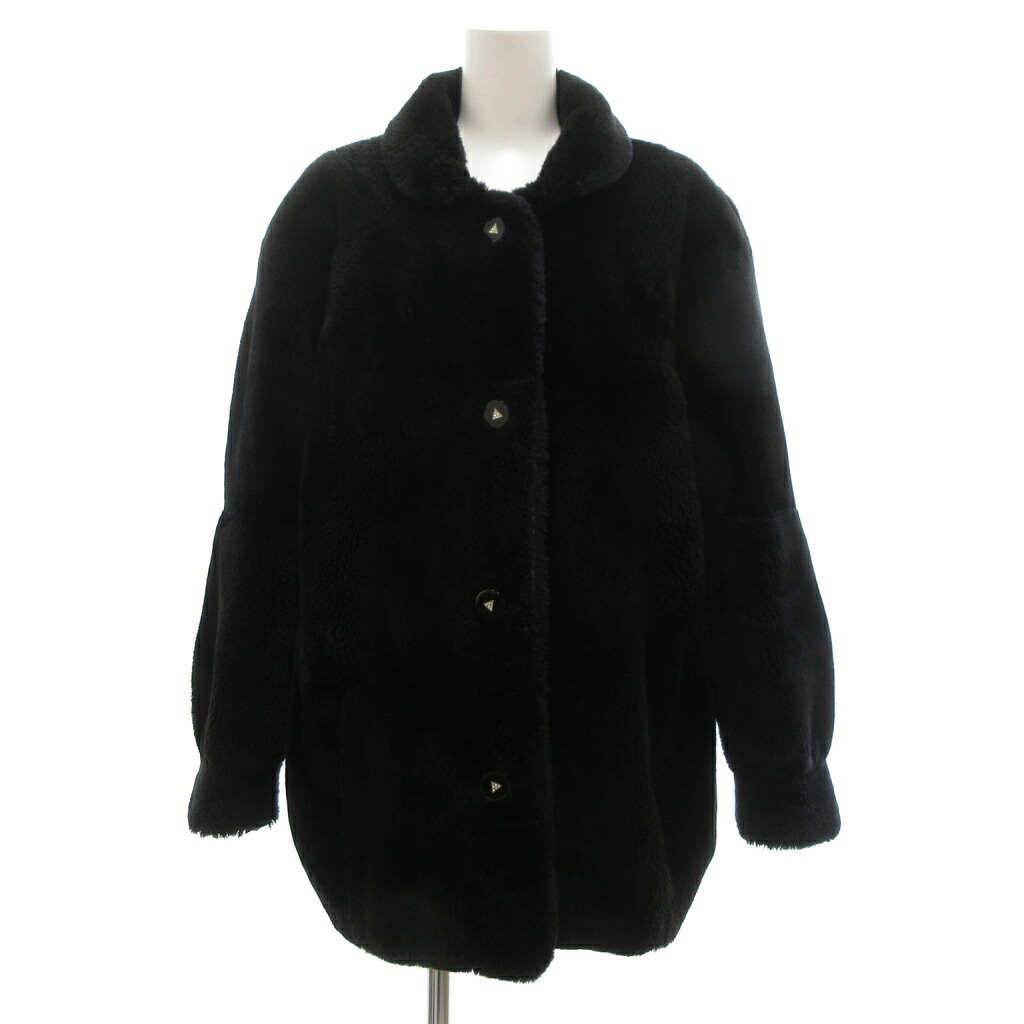 【中古】YUKI belle femme ユキベルファム ファーコート 毛皮 シェアードミンク ミドル ハーフ丈 黒 ブラック /UO ■G レディース 【ベクトル 古着】 260119|ブランド古着ベクトルプレミアム店