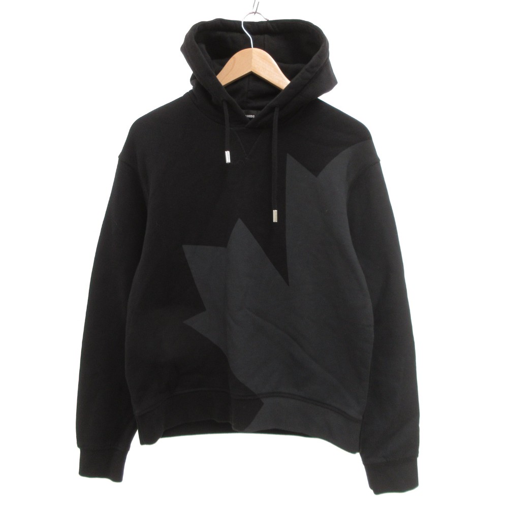 【中古】ディースクエアード DSQUARED2 スウェットパーカー 調教師 ティーシャツ 刷り上げる XS 黒 黒いこと /JS ■GY18 メンズ 【ベクター 古着】 260123