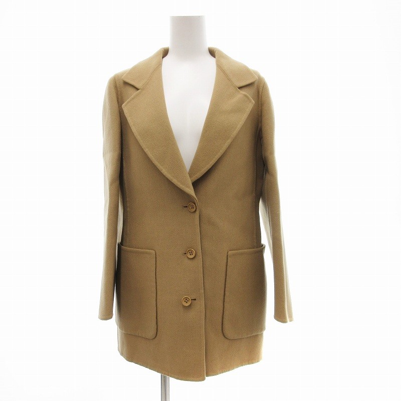 【中古】ヘルノ HERNO チェスターコート ウールジャケット 3B ノッチドラペル パッチポケット 茶 ブラウン /MQ レディース 【ベクトル 古着】 260120