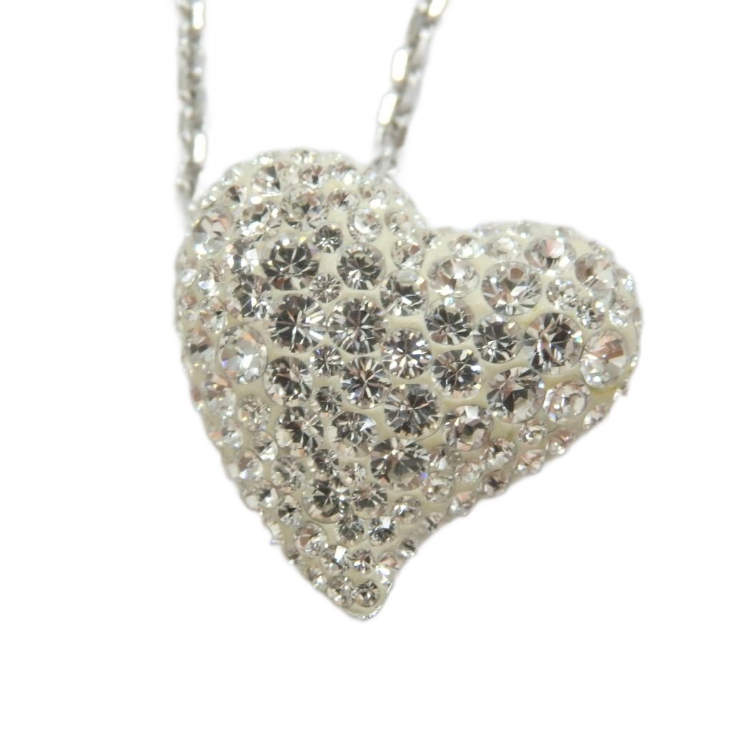【中古】スワロフスキー SWAROVSKI ネックレス アクセサリー ペンダント ラインストーン ハート シルバー色 ■GY14 /MQ レディース 【ベクトル 古着】 260222