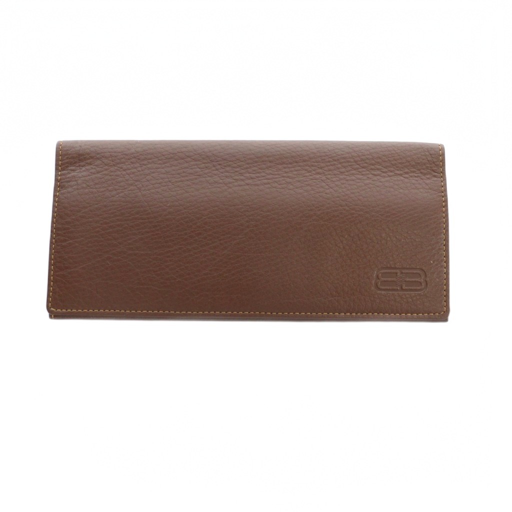 【中古】バレンシアガ BALENCIAGA 長財布 ウォレット 札入れ カードケース レザー ロゴ 茶 ブラウン ■GY47 /MQ メンズ 【ベクトル 古着】 260219