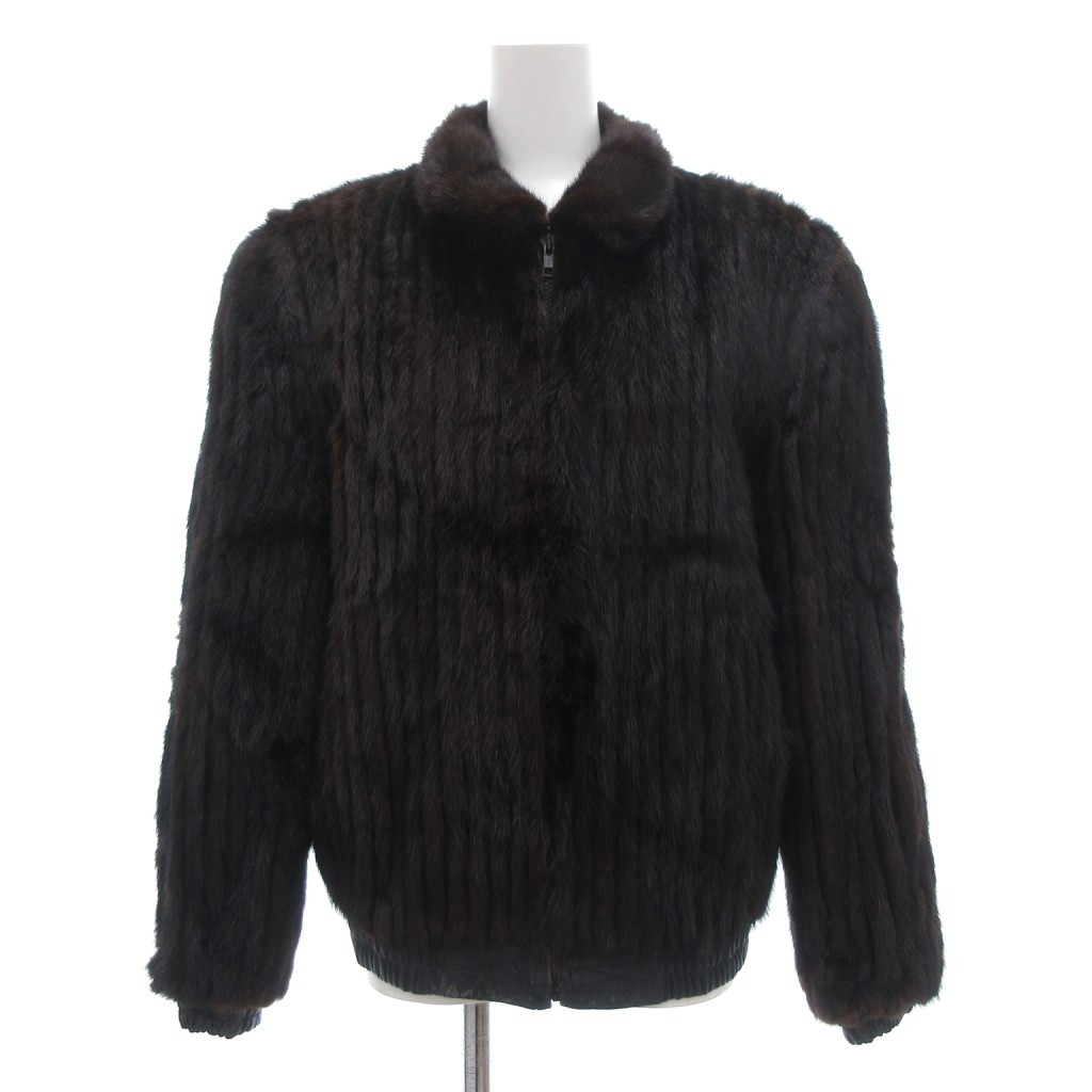 【中古】ノーブランド ファージャケット 毛皮 ミンク M ダークブラウン /UO ■GY18 レディース 【ベクトル 古着】 260201