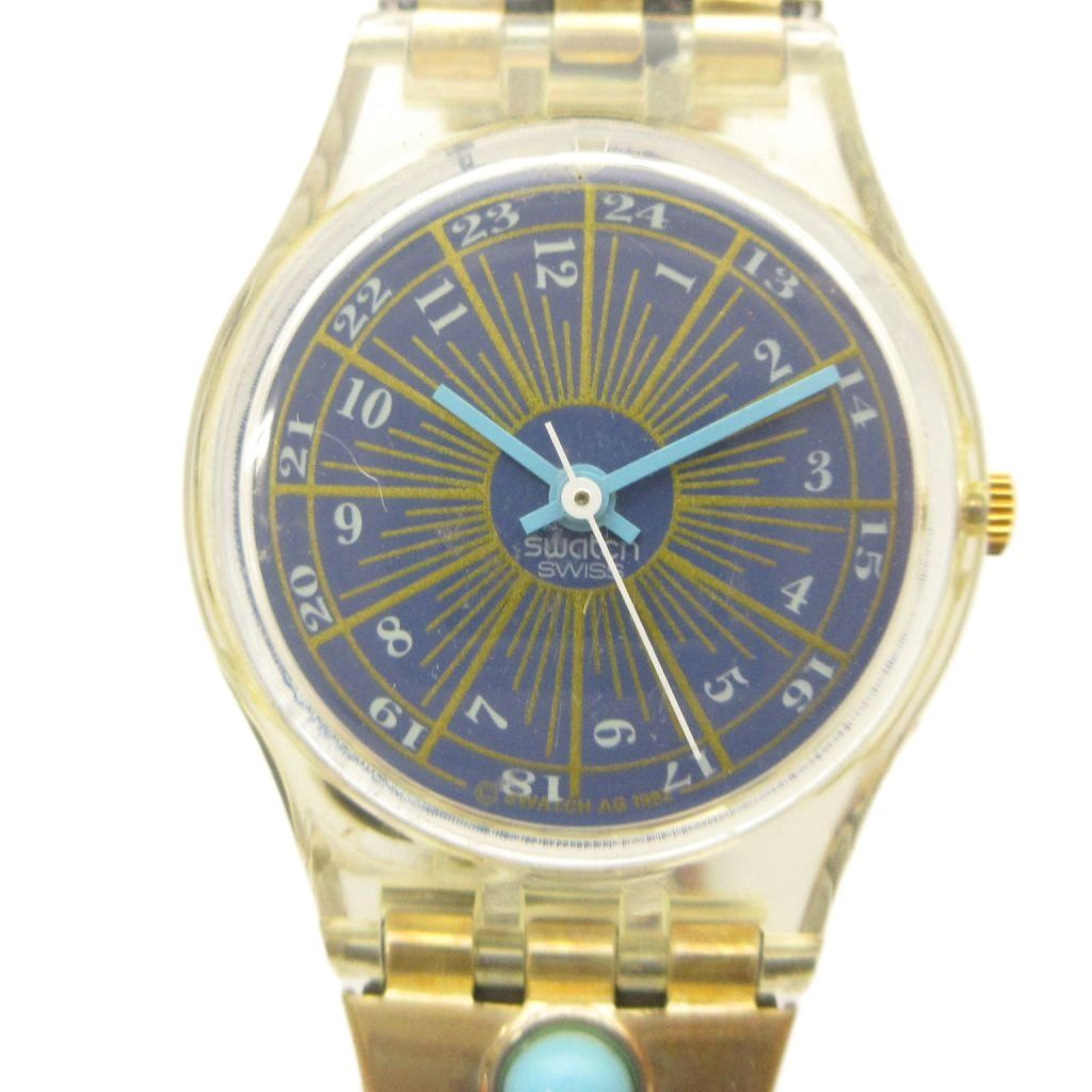 【中古】スウォッチ SWATCH ジャンク品 腕時計 LADY-FLEX TOURNEVIS ウォッチ クォーツ ロゴ ゴールド色 シルバー色 ■GY18 /MQ レディース 【ベクトル 古着】 260409