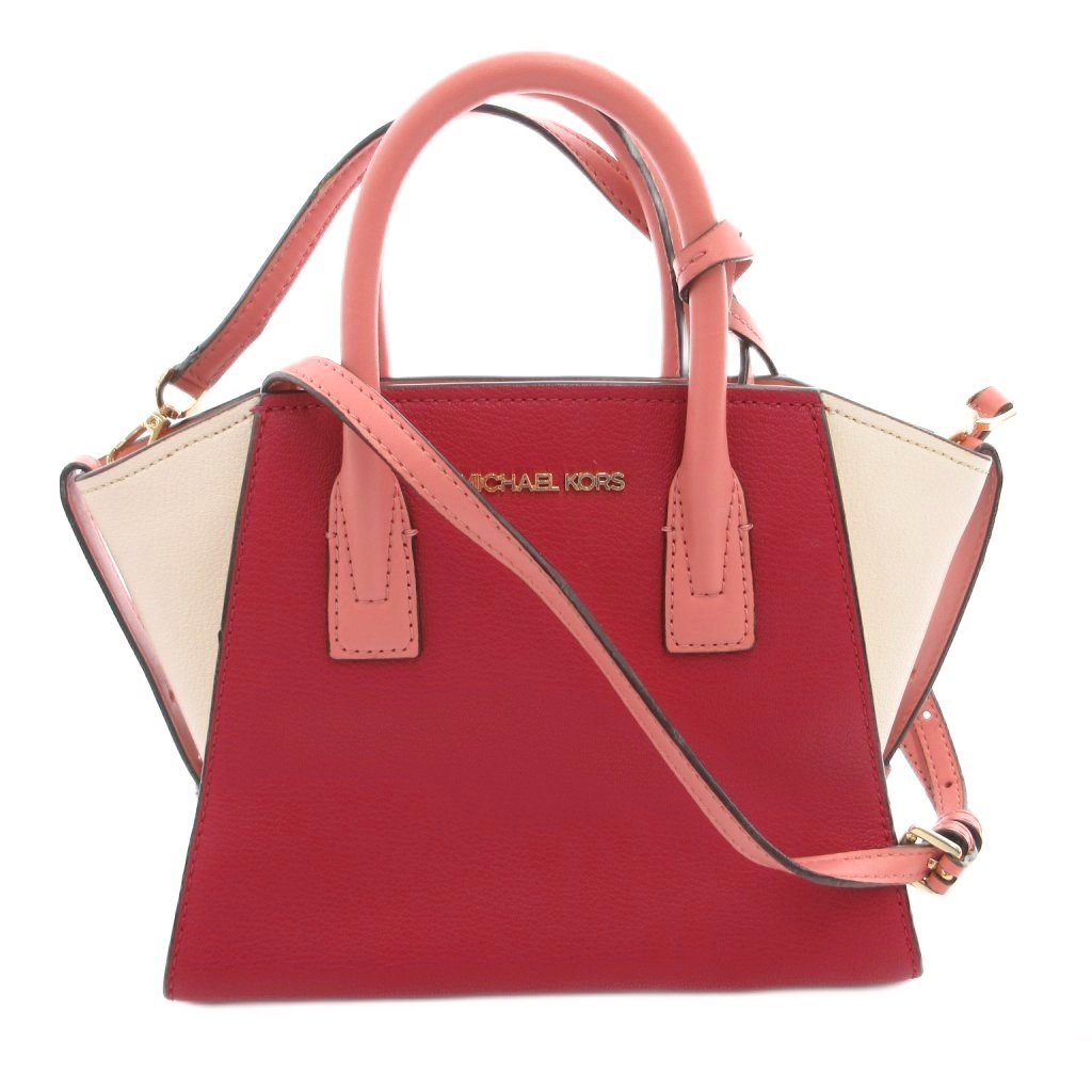【中古】マイケルコース MICHAEL KORS ハンドバッグ ショルダー 2WAYバッグ レザー ロゴ チャーム ピンク /FF ■GY18 レディース 【ベクトル 古着】 260219