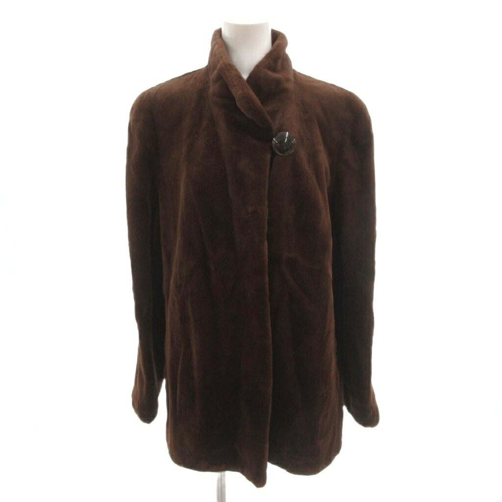 【中古】サガミンク SAGA MINK FABIO MANTEGAZZA ミンクファーコート ジャケット 毛皮 ショート 茶 ブラウン /FF ■GY18 【ベクトル 古着】 260208｜ブランド古着ベクトルプレミアム店