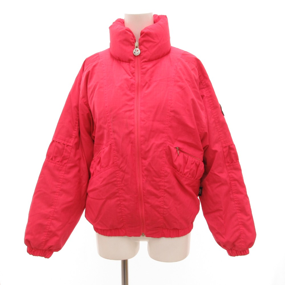 【中古】モンク線路 MONCLER ヴィンテージ 落ちこむ上衣 上衣 ジップアップ 照明ランプ色合い 9 サクラ色 /JS ■GY18 レディース 【ベクター 古着】 260212