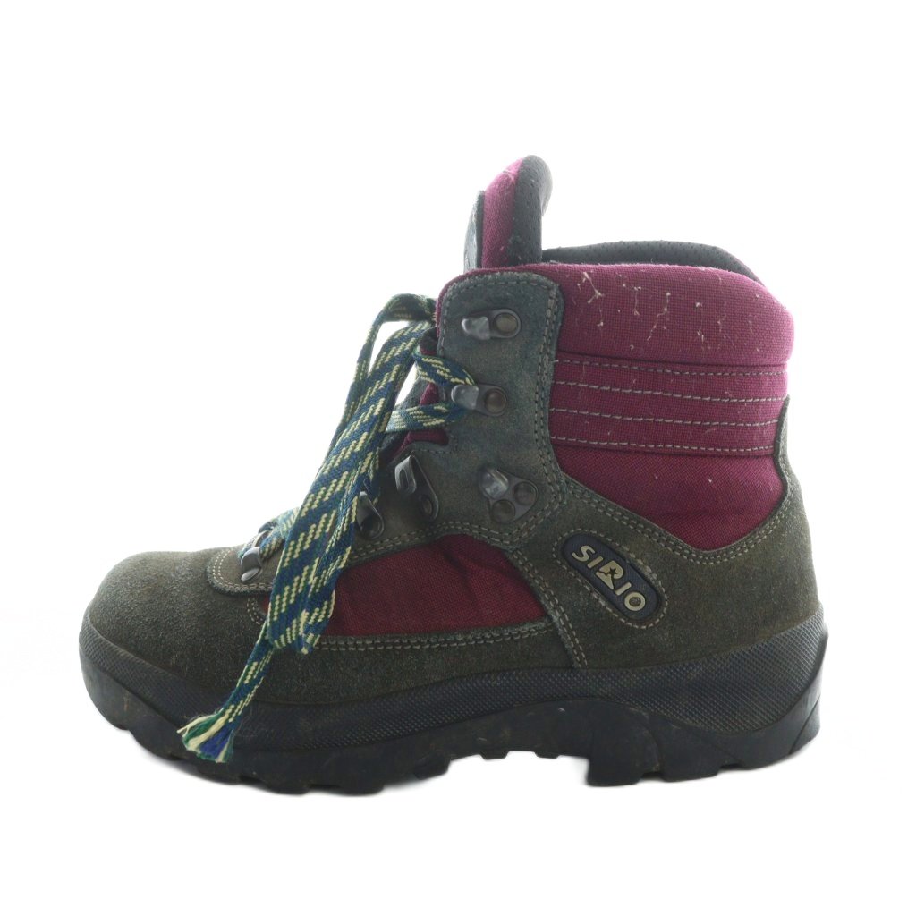 【中古】シリオ SIRIO ブーツ 登山靴 ショート ロゴ 24.5cm グレー 紫 ■GY18 /MQ メンズ 【ベクトル 古着】 260130