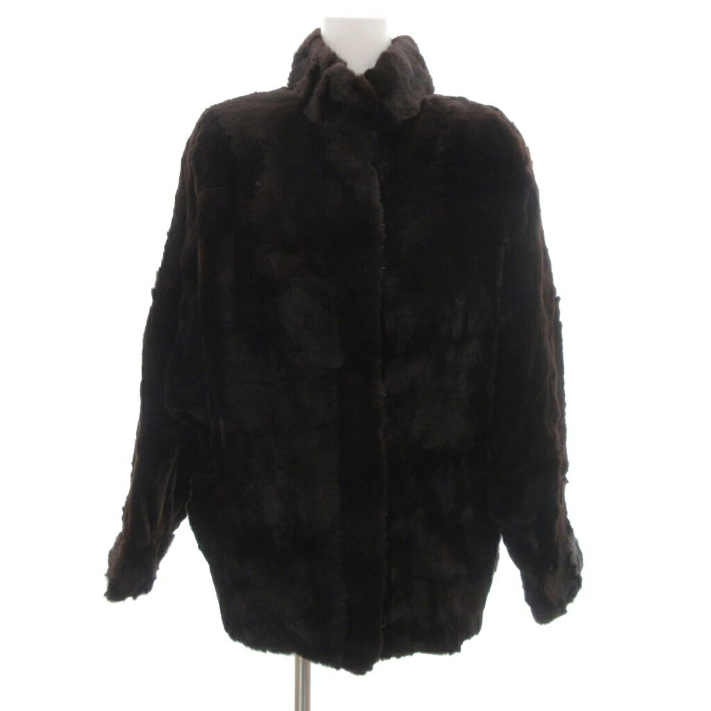 【中古】ノーブランド ファーコート 毛皮 シェアードミンク ショート丈 ダークブラウン /UO ■GY11 レディース 【ベクトル 古着】 260213|ブランド古着ベクトルプレミアム店