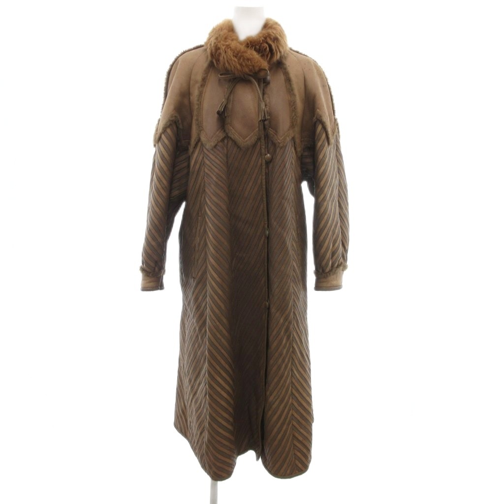 【中古】COSEIN コセイン ファー レザーコート ムートン ラムスキン スペイン製 13 茶 ブラウン /UO ■GY18 レディース 【ベクトル 古着】 260212|ブランド古着ベクトルプレミアム店