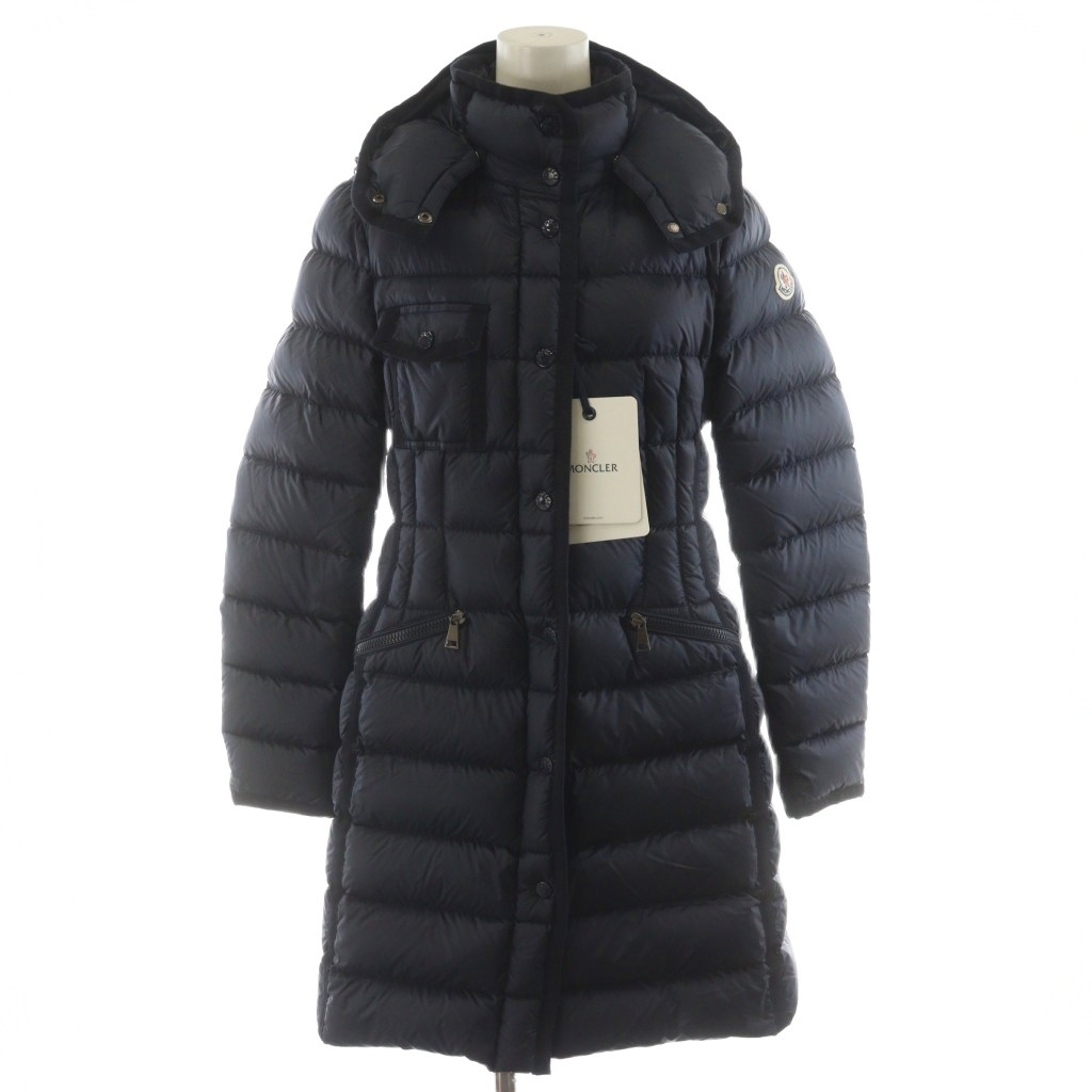 【中古】モンク線路 MONCLER HERMINE エルミンヌ 落ちこむ上衣 厚地の外套 ロゴタイプ 1 S 紺 米国海軍 F20931C51100 /MW ■GY18 レディース 【ベクター 古着】 260211