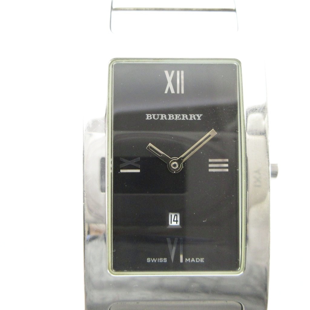 【中古】赤ちょうちんバリー BURBERRY 14000 G ウオッチ ご覧なさる 石英 暦付き添い人 デイト 黒文字盤 しろがね色色 ■GY11 /MQ メンズ 【ベクター 古着】 260416