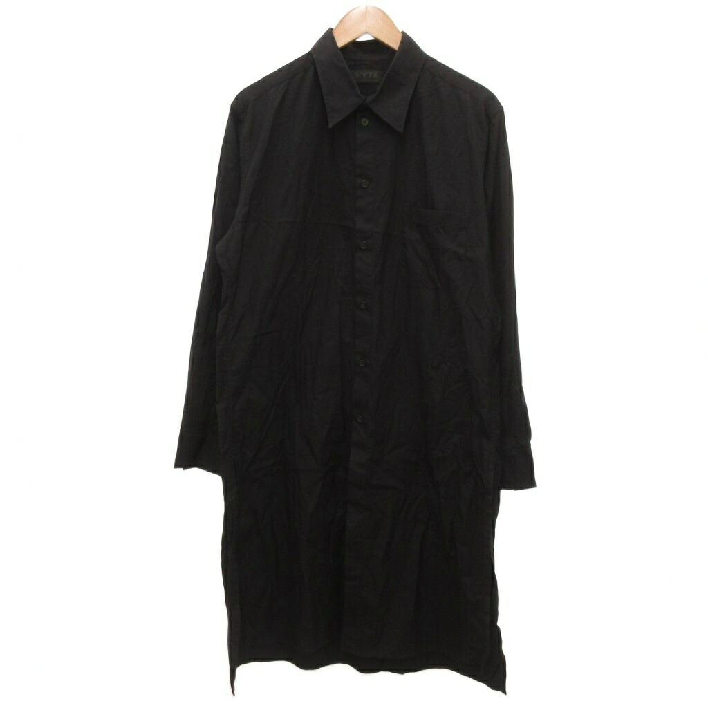 【中古】ヨウジヤマモト YOHJI YAMAMOTO S'YTE シャツワンピース 3 黒 ブラック マキシ ロング UV-B59-080 /JS ■GY42 メンズ 【ベクトル 古着】 260223