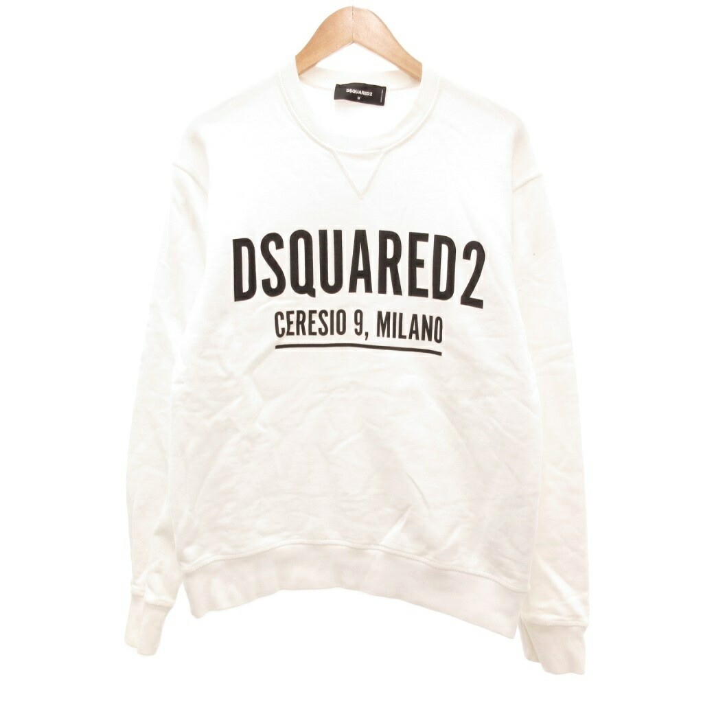 【中古】ディースクエアード DSQUARED2 Ceresio9 Cool Sweat 流汗 調教師 ロゴタイプ M 白 白いこと S71GU0448 /JS ■GY38 メンズ 【ベクター 古着】 260220