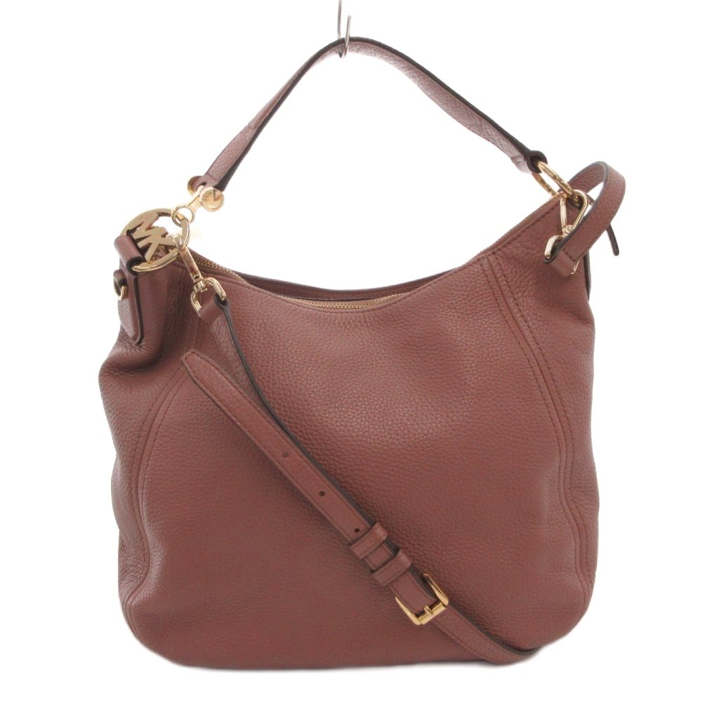【中古】マイケルコース MICHAEL KORS ハンドバッグ ショルダー 2way レザー MKロゴ ピンク 35T6GFTL3L /FF ■GY18 レディース 【ベクトル 古着】 260307