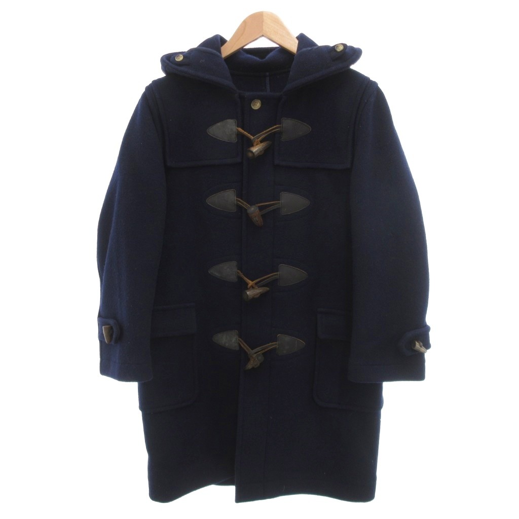 【中古】ジェイプレス J.PRESS 美品 ビンテージ ダッフルコート フーディー ミドル ハーフ丈 9 紺 ネイビー /SJ ■GY12 レディース 【ベクトル 古着】 260310
