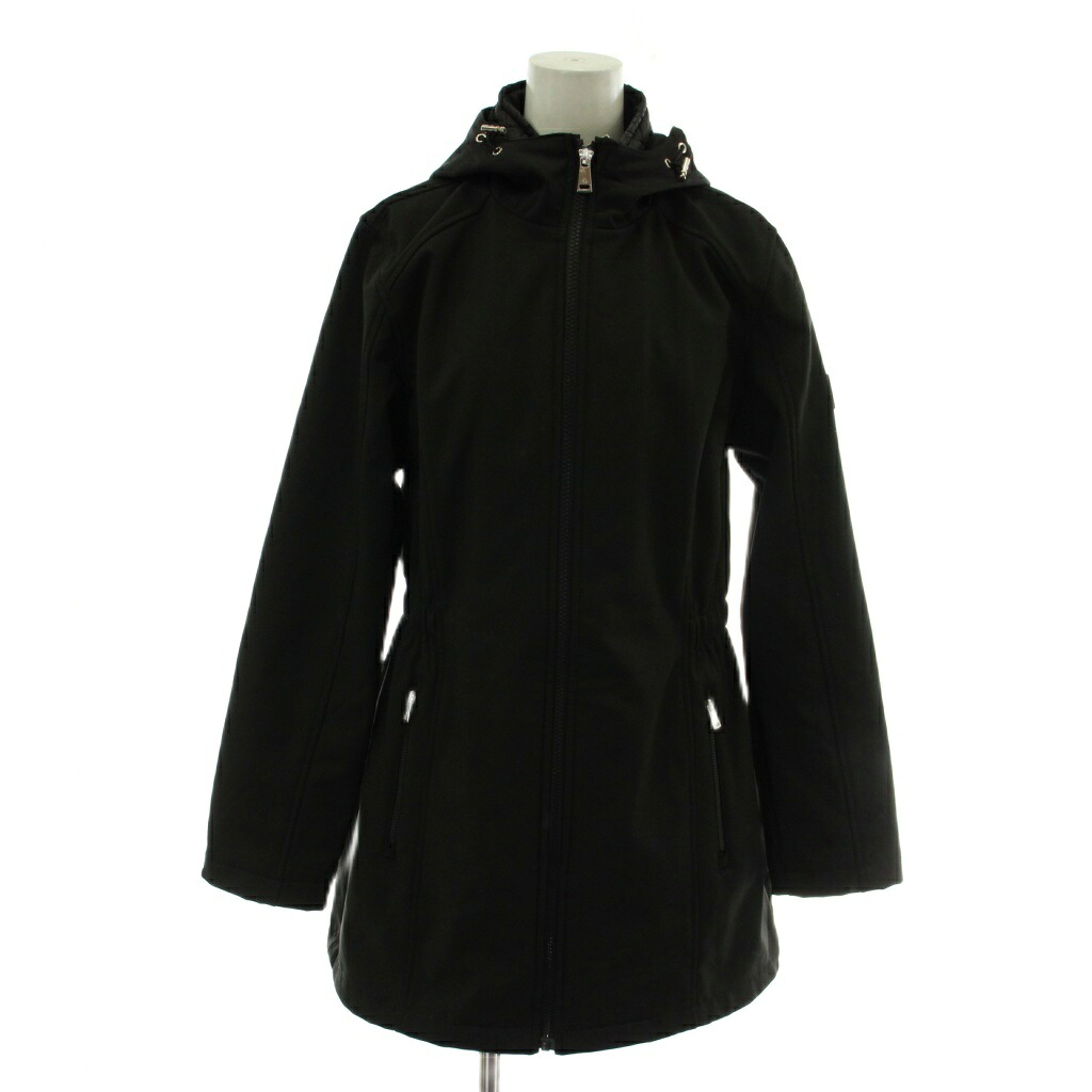 【中古】ローレンラルフローレン LAUREN RALPH LAUREN ソフトシェルジャケット コート アウター 中綿 ビブ フード ダブルジップ S 黒 ブラック /XZ ■GY18 レディース 【ベクトル 古着】 260222｜ブランド古着ベクトルプレミアム店