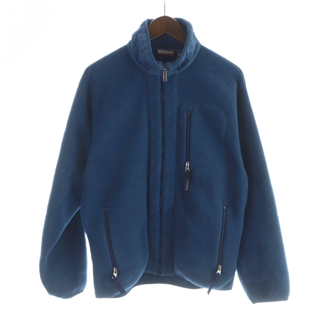 【中古】パタゴニア Patagonia USA製 シンチラ フリースジャケット 長袖 ジップアップ 総裏地 S 青 青味 ■GY11 /MQ メンズ 【ベクター 古着】 260302