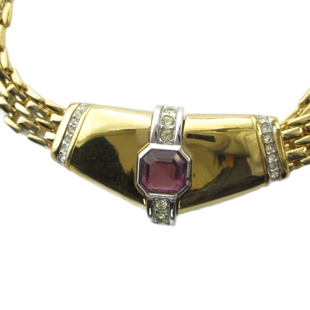 【中古】ニナリッチ NINA RICCI ネックレス アクセサリー ペンダント ラインストーン ゴールド色 ■GY18 /MQ レディース 【ベクトル 古着】 260408