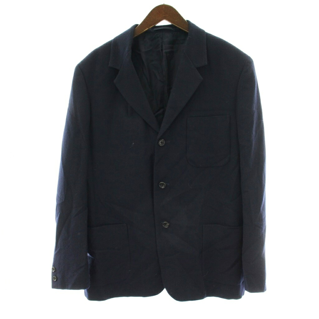 【中古】ワイズフォーメン Y\u0027s for men テーラードジャケット 毛糸 3 米国海軍 紺 3B ノーベント MV-J53-153 /PP ■GY12 メンズ 【ベクター 古着】 260226