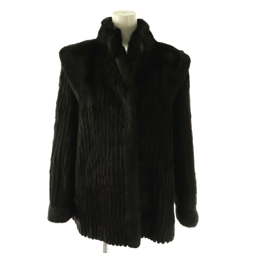 【中古】エンバ EMBA ファーコート ファージャケット ミンクファー 毛皮 アウター 11 黒 ブラック /TK ■GY18 レディース 【ベクトル 古着】 260316