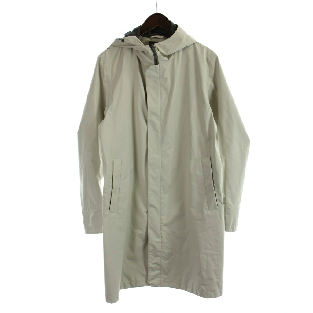 【中古】ヘルノ HERNO laminar ラミナー コート フード GORE-TEX アイボリー ライトグレー17954-16819-1 /MW ■GY99 メンズ 【ベクトル 古着】 260317