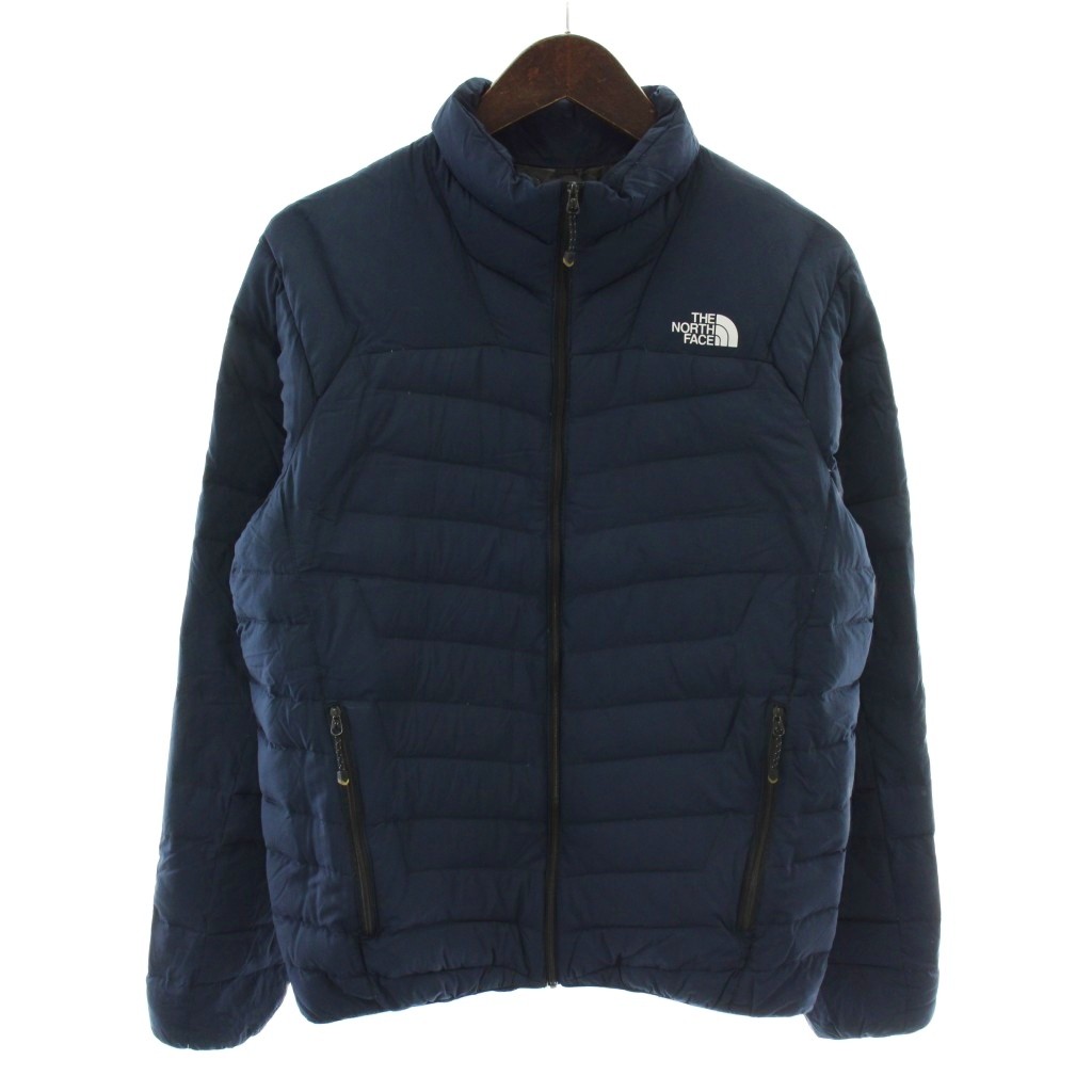 【中古】ザノースフェイス THE NORTH FACE サンダー 上衣 Thunder Jacket 落ちこむ上衣 アウター ナイロン ジップアップ ロゴタイプ 刷り上げる M 紺 米国海軍 NY81712 /XZ ■GY42 メンズ 【ベクター 古着】 260226