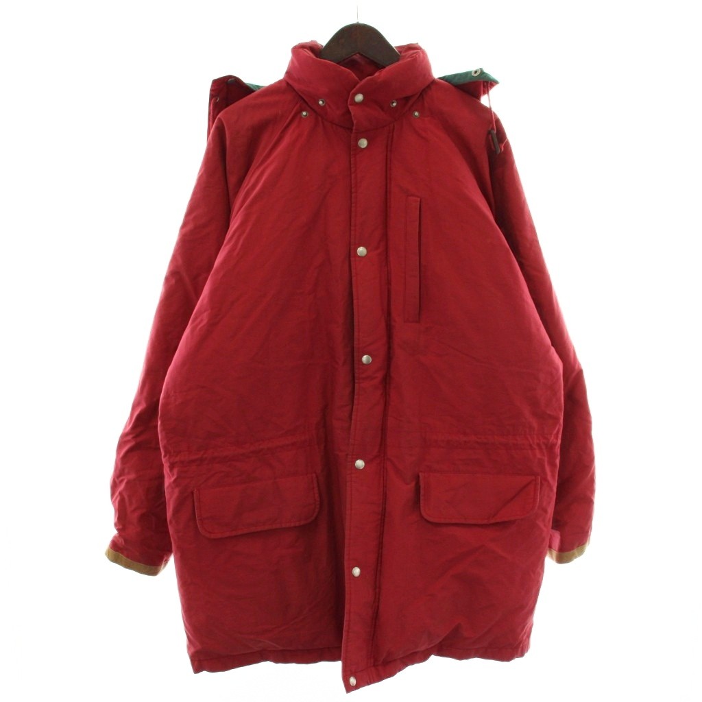 【中古】ポロ バイ ラルフローレン Polo by Ralph Lauren CARE LABEL ヴィンテージ 落ちこむ上衣 厚地の外套 アウター 真っただ中 ボンネット ジップアップ M 赤 赤いこと /XZ ■GY42 メンズ 【ベクター 古着】 260226