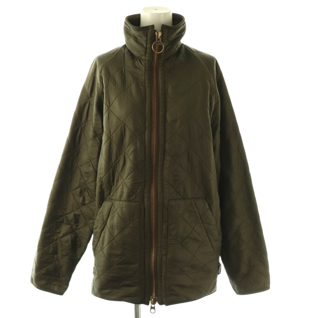 【中古】バブアー Barbour キルティングジャケット アウター ジップアップ カーキブラウン /NR ■GY18 メンズ 【ベクトル 古着】 260307