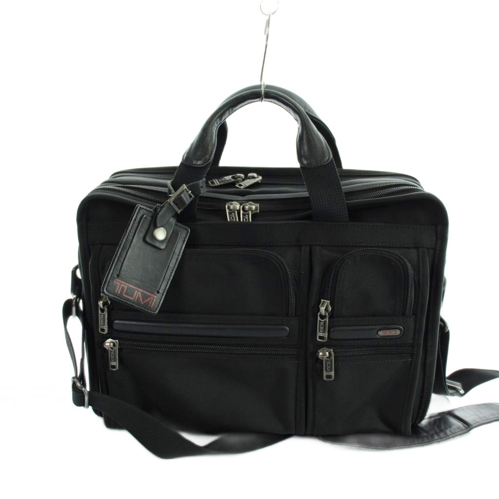 【中古】トゥミ TUMI ALPHA 26141D4 エクスパンダブル 商行為御徒面子 肩部 2WAY ブリーフ入れもの ナイロン ロゴタイプ 黒 黒いこと ■GY11 /MQ メンズ 【ベクター 古着】 260304