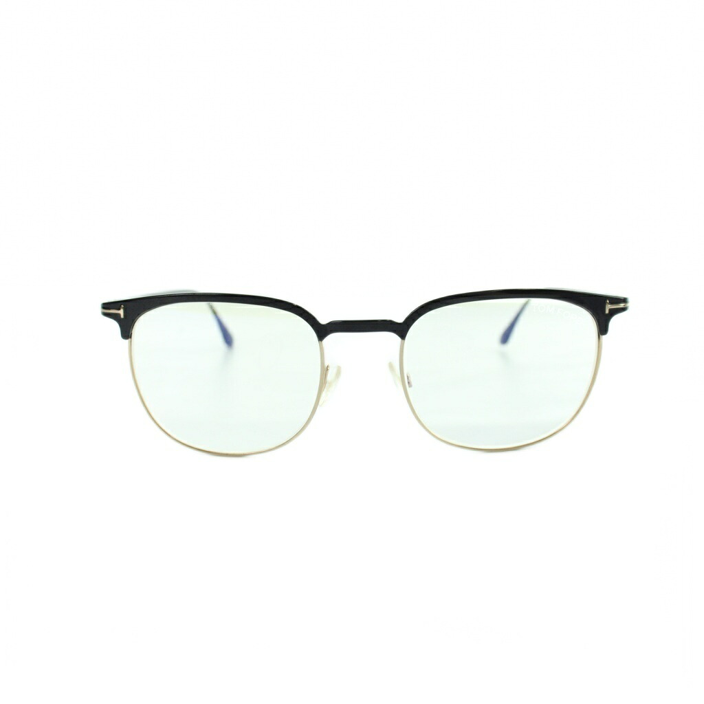 【中古】トムフォード TOM FORD 眼鏡 めがね ボストン ウェリントン ブルーライトカット 度入り 50□19-145 黒 ブラック ■GY19 /MQ レディース 【ベクトル 古着】 260308
