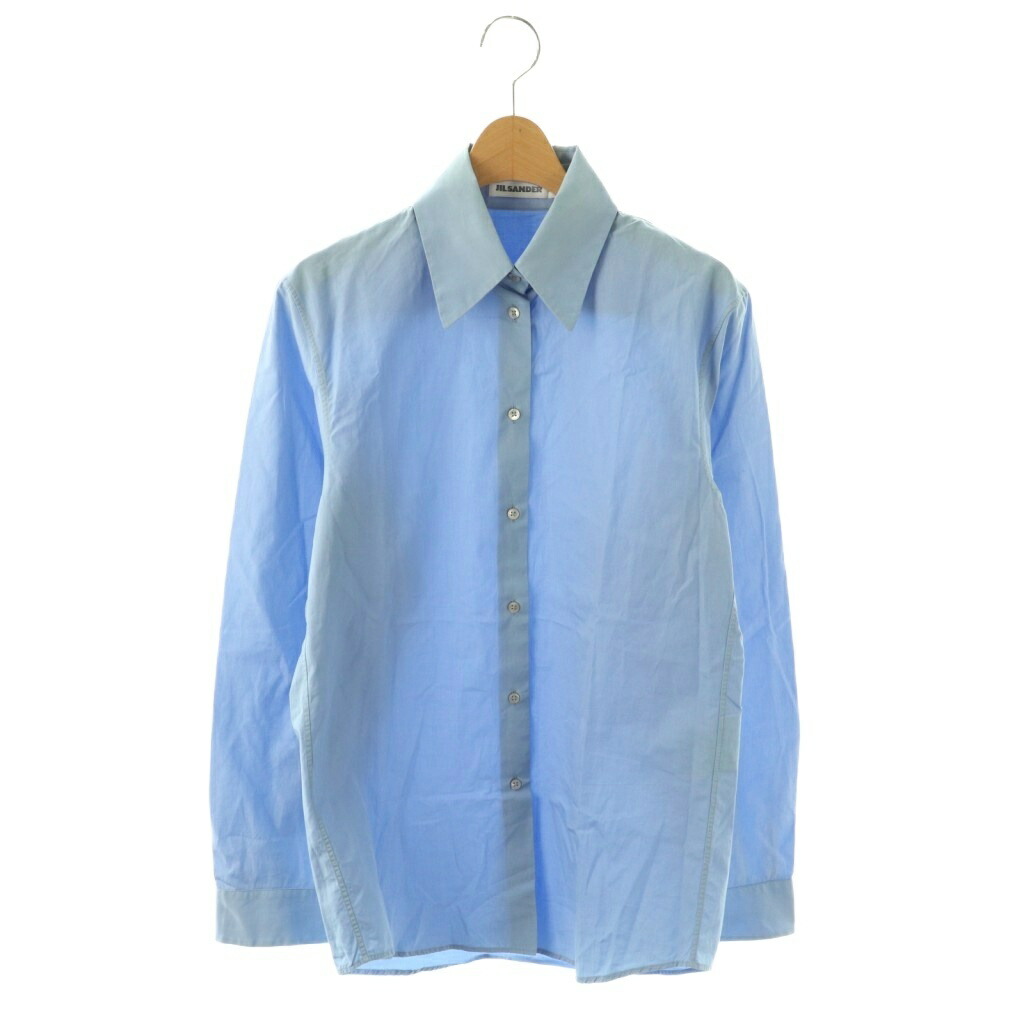 【中古】ジルサンダー JIL SANDER 綿織物プルオーバー 長袖 36 サキソフォン青色 /SS ■os ■GY19 メンズ 【ベクター 古着】 260321