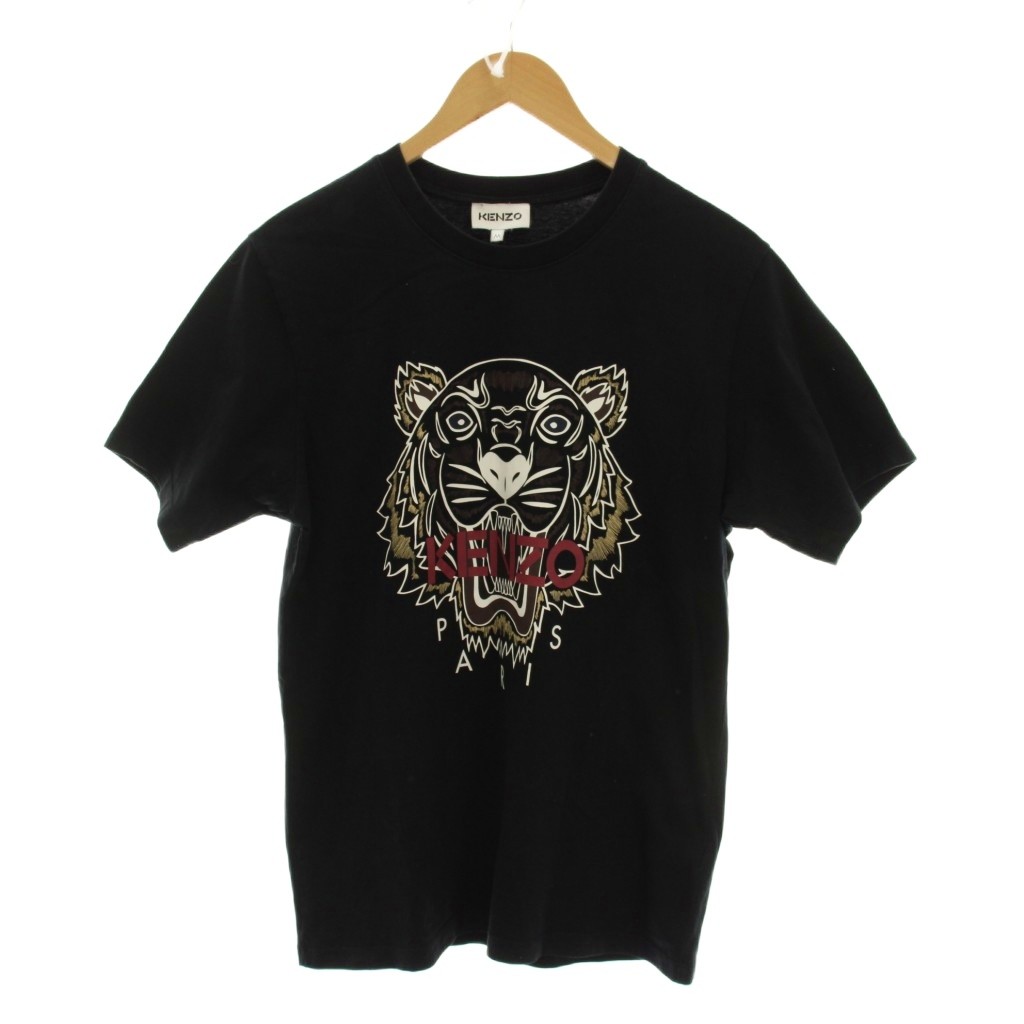 【中古】ケンゾー KENZO Tシャツ カットソー 虎プリント M 黒 ブラック 半袖 タイガー クルーネック /YM ■GY19 メンズ 【ベクトル 古着】 260314 7,957円