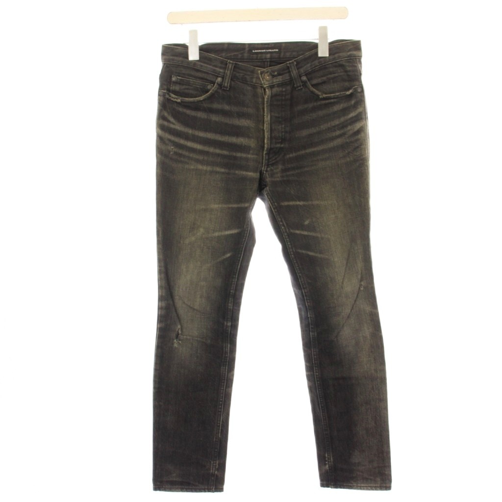 【中古】ラウンジリザード LOUNGE LIZARD デニムパンツ ジーンズ ボタンフライ ダメージ加工 USED加工 2 グレー /HN ■GY19 メンズ 【ベクトル 古着】 260318