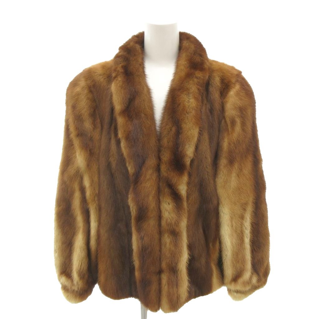 【中古】サガミンク SAGA MINK 銀サガ リアルファーコート ミンク 毛皮 13 茶 ブラウン /YJ ■GY18 レディース 【ベクトル 古着】 260315