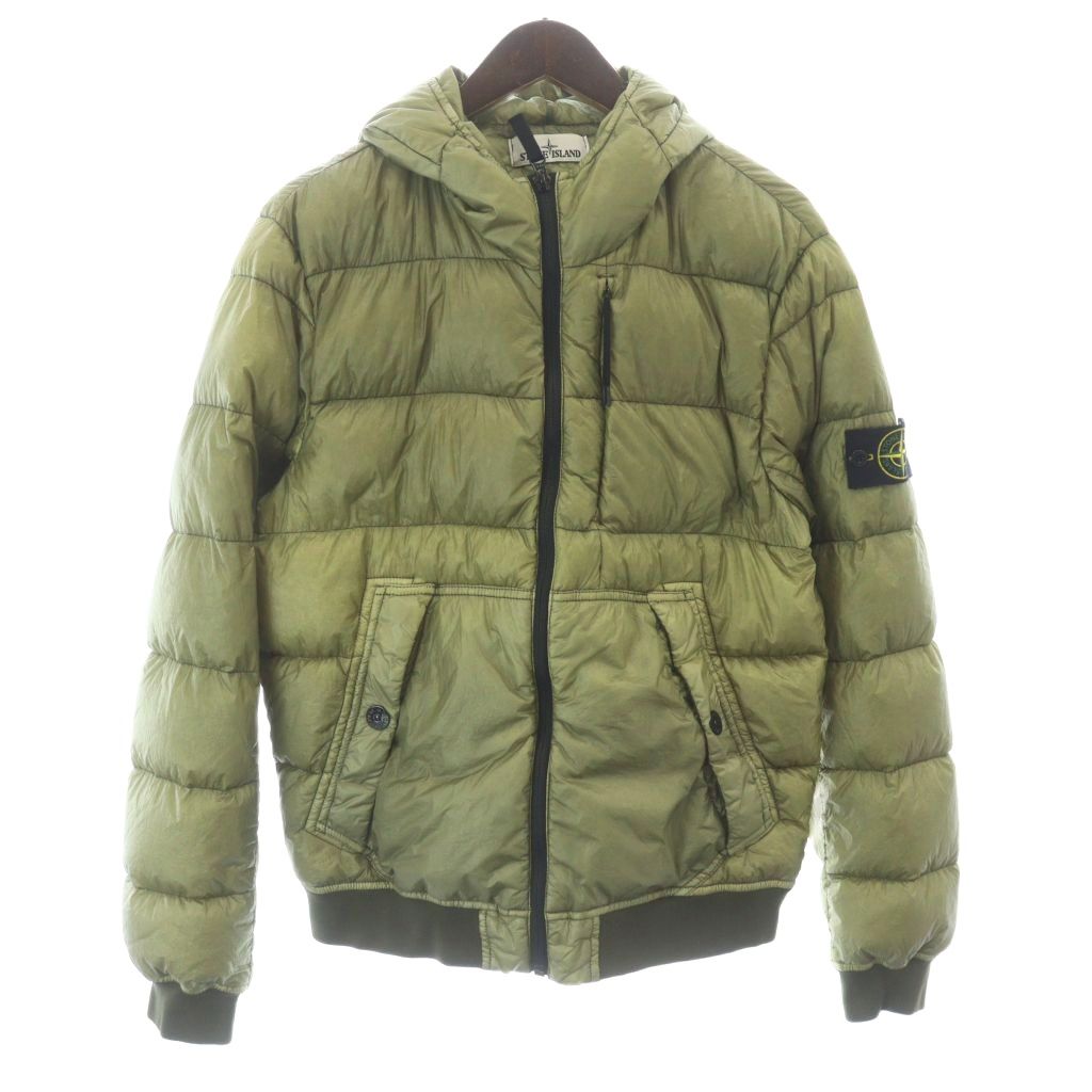 【中古】ストーンアイランド STONE ISLAND GARMENT DYED DOWN 26GR X SQM_N カーメントダイ 打ち倒す上衣 ロゴタイプ 緑 緑であること /MW ■GY18 メンズ 【ベクター 古着】 260307 コート・ジャケット-メンズファッション