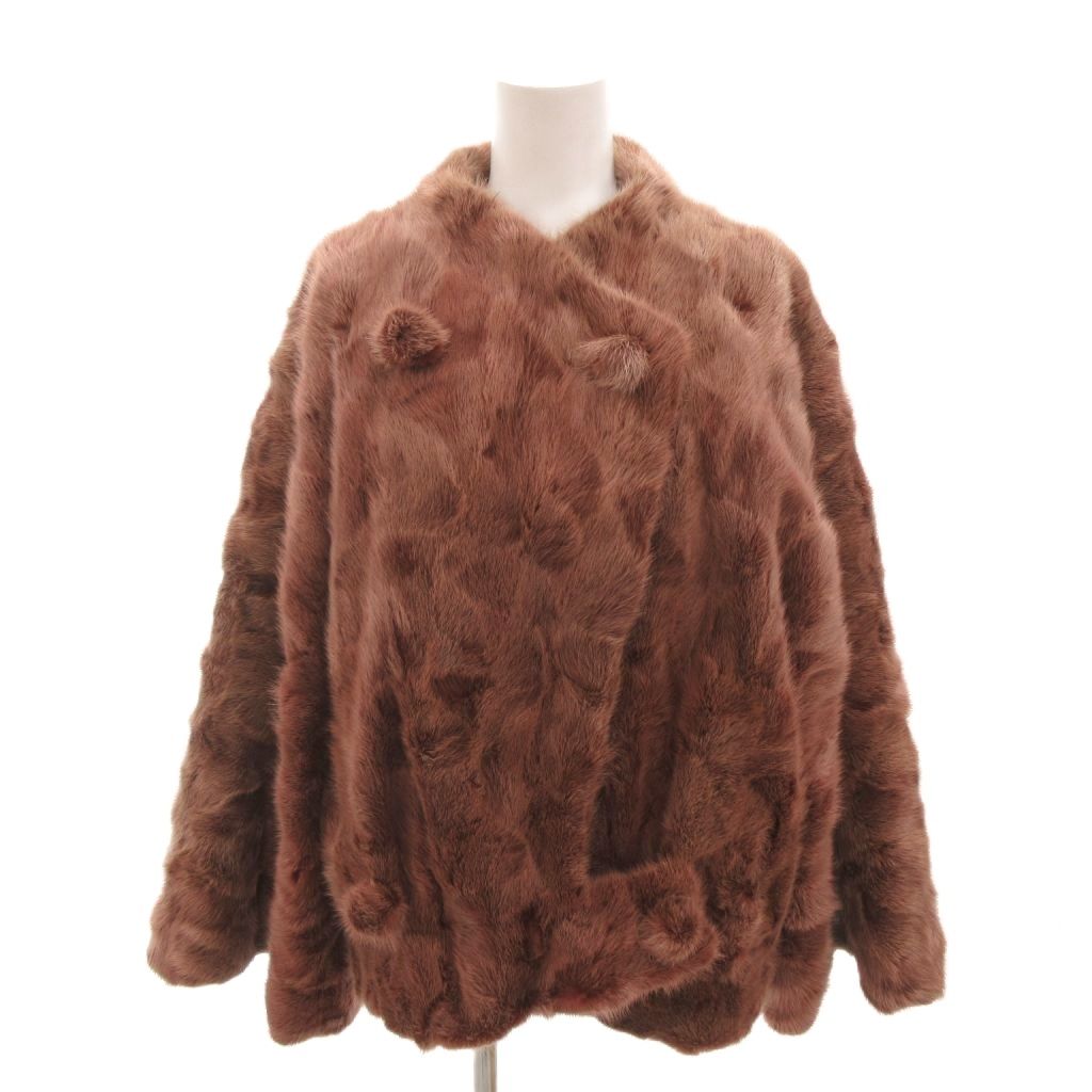 【中古】ドミニク マイエ Dominique Matthe paris リアルファーコート ミンク 毛皮 ピンク系 /YJ ■GY11 レディース 【ベクトル 古着】 260315｜ブランド古着ベクトルプレミアム店