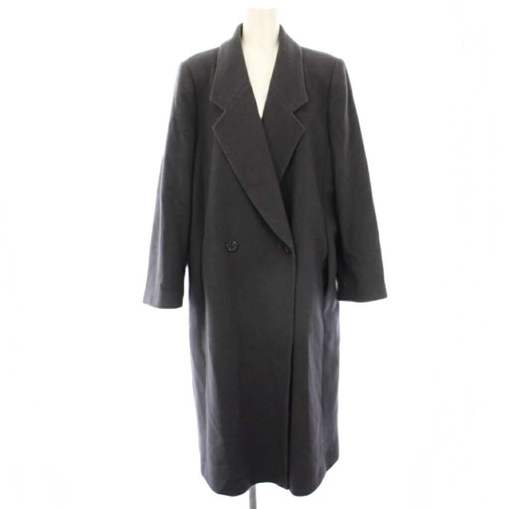 【中古】コンパーニョ COMPAGNO ダブルブレスコート Pコート ピーコート 紺 ネイビー ウール ロング 645094 /HN ■GY11 レディース 【ベクトル 古着】 260314